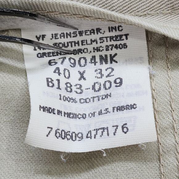 Timbercreek by Wrangler Pants Mens 40 X 32 Tan Flat Front Chino Cotton Office - Picture 4 of 10